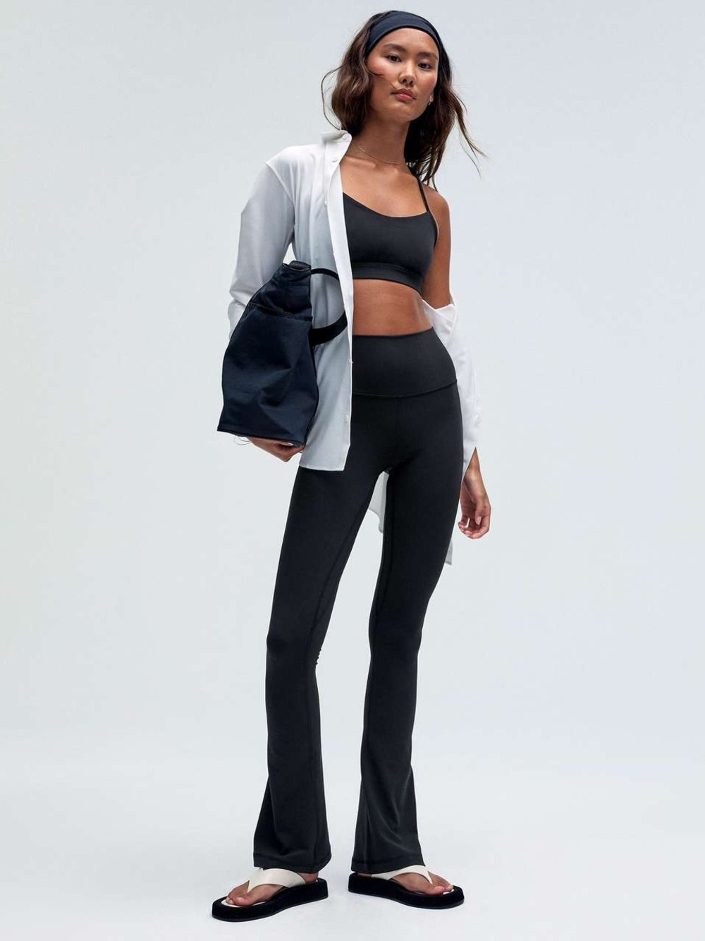 Pre-owned LULULEMON lululemon Align™ High-Rise Mini-Flare Pant Regular BLACK 4